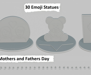 Mothers and Fathers Day Medium Pack Emoji Statues