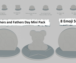Mothers and Fathers Day Mini Pack Emoji Statues