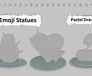 Pastel Dreams Medium Pack Emoji Statues