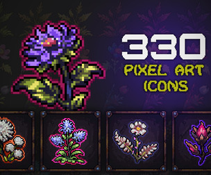 330 Pixel Herbal Inventory Icons Pack