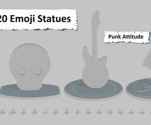 Punk Attitude Pack Emoji Statues