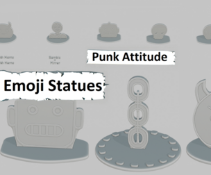 Punk Attitude Mini Pack Emoji Statues