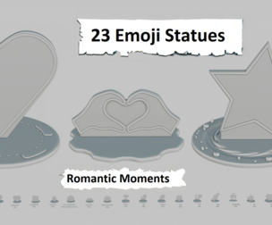 Romantic Moments Pack Emoji Statues