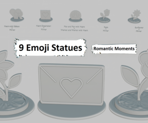 Romantic Moments Mini Pack Emoji Statues