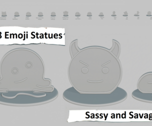 Sassy and Savage Pack Emoji Statues
