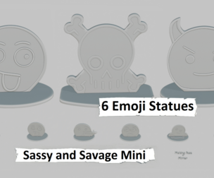 Sassy and Savage Mini Pack Emoji Statues