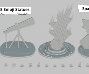Space Oddities Pack Emoji Statues
