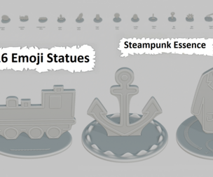 Steampunk Essence Pack Emoji Statues