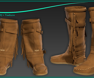 female Indian boot with texture