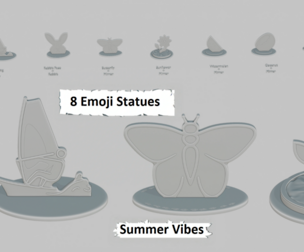 Summer Vibes Mini Pack Emoji Statues