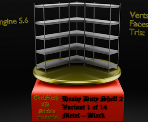 Heavy Duty Shelf 2 - Variant 1 of 14 - Metal Black
