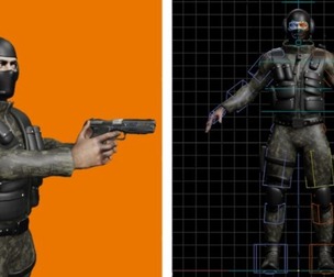 Low-Poly Soldier Rigged
