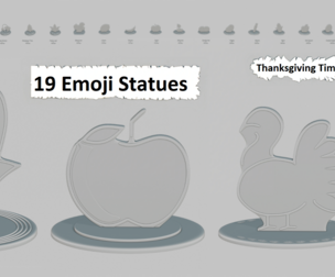 Thanksgiving Time Medium Pack Emoji Statues