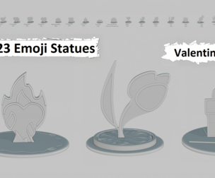 Valentine's Love Pack Emoji Statues
