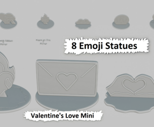 Valentine's Love Mini Pack Emoji Statues