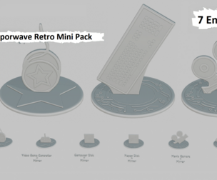 Vaporwave Retro Mini Pack Emoji Statues