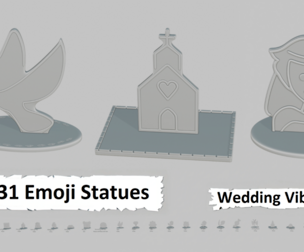 Wedding Vibes Pack Emoji Statues 💒