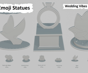 Wedding Vibes Mini Pack Emoji Statues 💍