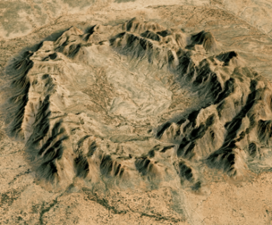 Gosses Bluff Crater 3D model terrain