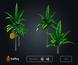 Banana Tree V1 – Tropical Vegetation - Game Ready