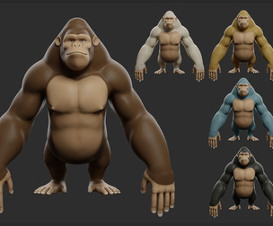 Gorilla  - Stylized / Cartoon