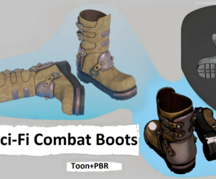 Metal Leather Boots