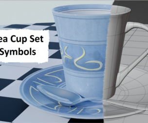 Tea Cup Set - Symbols