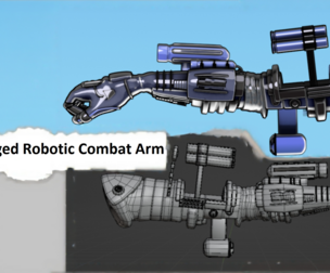 Rigged Robotic Combat Arm – Toon Shader