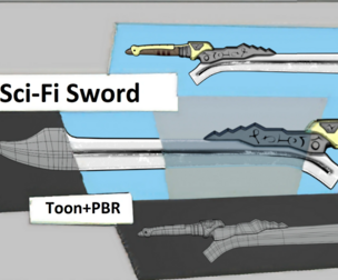Sci-Fi Sword – Stylized & PBR Variants