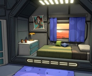 BedRoom Space Base - Cartoon Style
