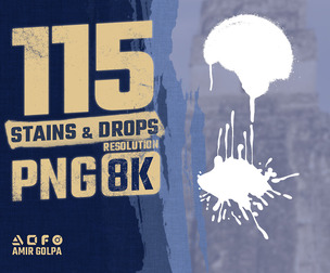 115 High-Resolution Liquid Drips, Splashes, Leaks & Spill Shapes