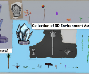 Collection of 3D environment assets