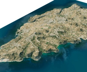 Gozo Island 3D model terrain