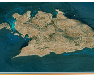 Comino Island 3D model terrain