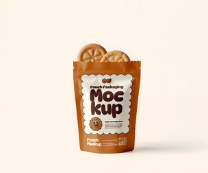 Packaging Cookies PSD Template — Food Packaging for Snacks, Retail Products