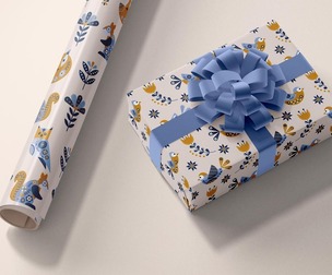 Gift Wrap & Box Mockup PSD Template — Holidays, Gifts & Retail Products