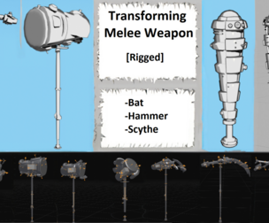 Transforming Melee Weapon – Rigged