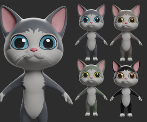 Cat Cartoon - Modular texture