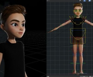 Stylized Cartoon Boy-Full Rigged