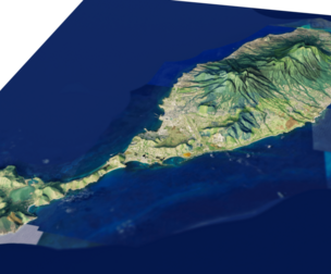 Saint Kitts Island full 3D model terrain