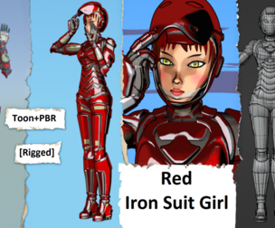 Red - Iron Suit Girl