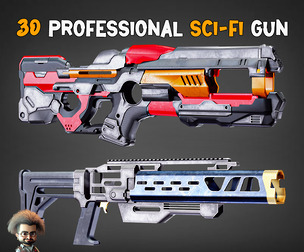 30 Professional Sci-Fi Gun + Textures - Vol 15