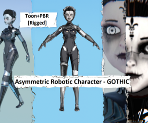 Asymmetric Robotic Character - GOTHIC