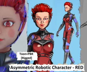 Asymmetric Robotic Character - RED