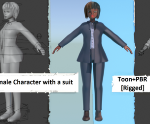 Female Character with a suit