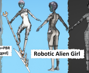 Robotic Alien Girl