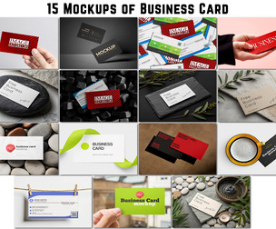 Business Card Mockup PSD Template Collection - 15 Realistic Scenes