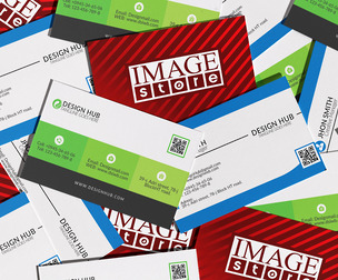 Professional Stack of Business Cards Mockup PSD Template