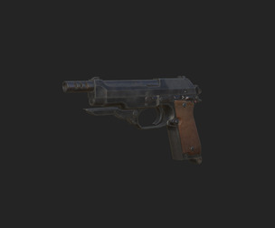 Pistol 3D Model 014
