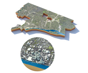 Detroit Terrain city  Michigan USA
